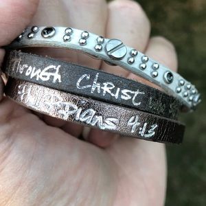 GoodWorks trio-cuff scripture elements bracelet
